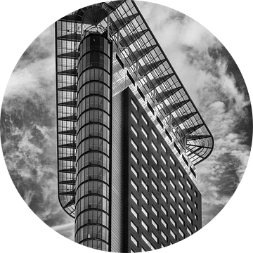 gebouw het Strijkijzer in Den Haag zwartwit van Hans Vos Fotografie