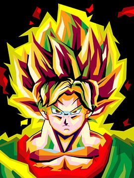 Amazing anime Dragon Ball in pop art style poster by miru arts