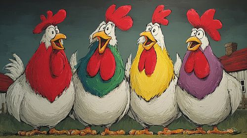 Pratende / Zingende Kippen