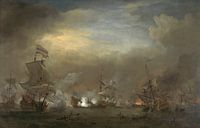 VOC Seeschlacht Gemälde: Cornelis Tromp auf dem Schiff 'Goldener Löwe' von Schilderijen Nu Miniaturansicht