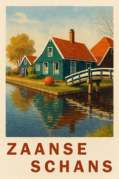 Zaanse Schans - Traditionele houten huizen aan het water