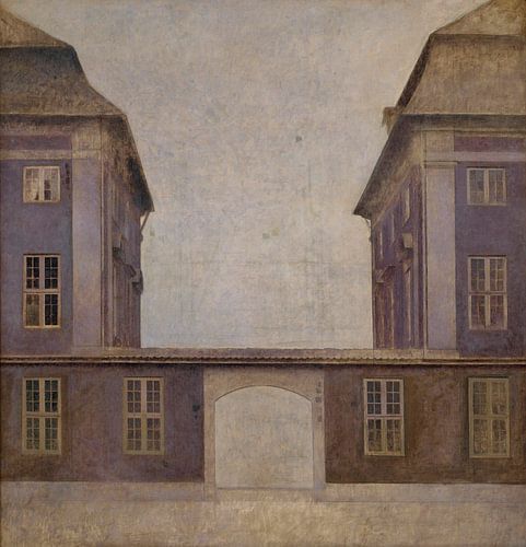 De gebouwen van de Aziatische Compagnie, gezien vanaf de St. Annæ-straat, Vilhelm Hammershøi