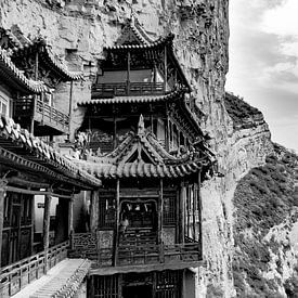 Der Hängende Tempel in Datong, China von Koen van der Werf