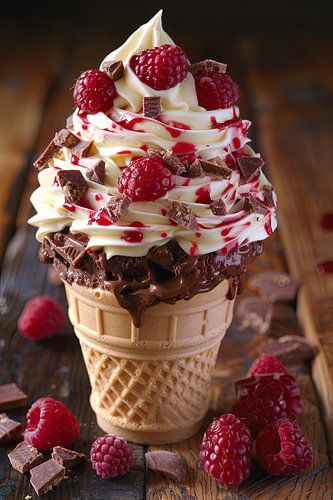 de délicieuses créations de glaces aux couleurs vives