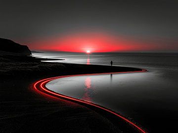 Die Spur des Lichts-01 von Rautenberg Digital Art Maritim