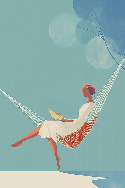 Relaxen in Zomers Blauw no.2 van Studio BB