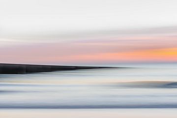 Lignes côtières au coucher du soleil sur Claire van Dun