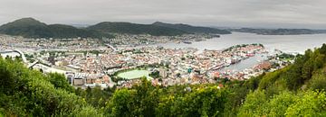 View of Bergen city from Floyen