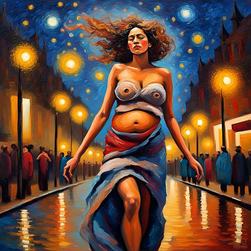 Proud to be pregnant on a starry night