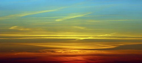 Panoramischer Sonnenuntergang