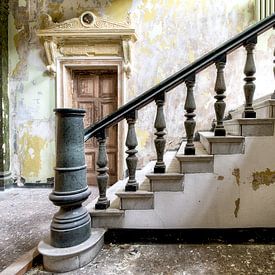 Stairs in an old castle, lost place by Jacqueline Ansorg