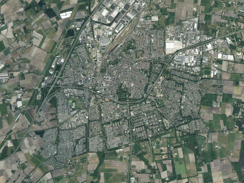 Aerial photo of Roosendaal by Maps Are Art