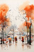Walking in the rain