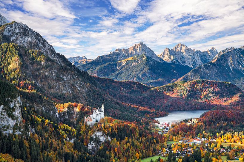 Neuschwanstein and Hohenschwangau Castle by Andreas Föll