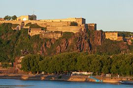 Fortress Ehrenbreitstein with Rhine and Moselle in the evening light , Koblenz, Rhineland-Palatinate by Torsten Krüger