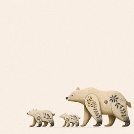 Perhe - Un ours au design apaisant sur Sanna Folkki