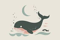 Träumender Wal von Poster Art Shop Miniaturansicht