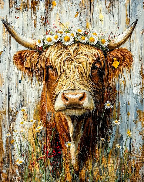 Cow flair - summer glamour &amp; colour magic by Klaus Tesching - Art-AI