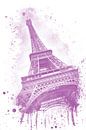 Eiffeltoren aquarel | roze par Melanie Viola Aperçu