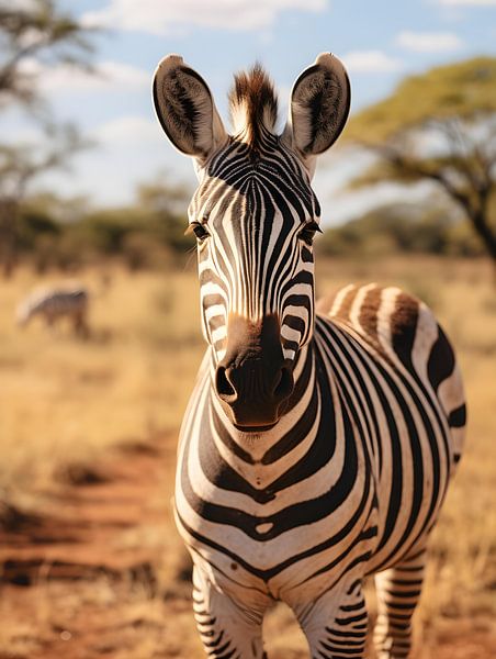Zebra in de Savanne V3 van drdigitaldesign