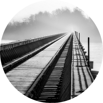 Moerputtenbrug in zwart wit van Ruud Peters