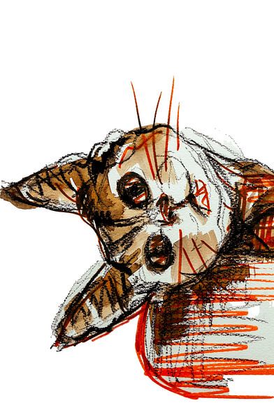 Katzenskizze VI von Gemälde Liesbeth Serlie
