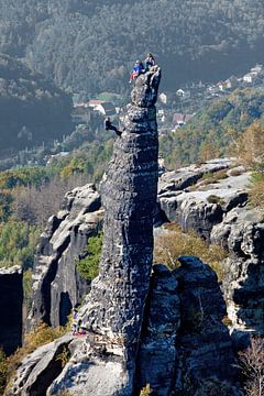 Tour d'escalade en Suisse saxonne (vue du Schrammsteinen) sur t.ART