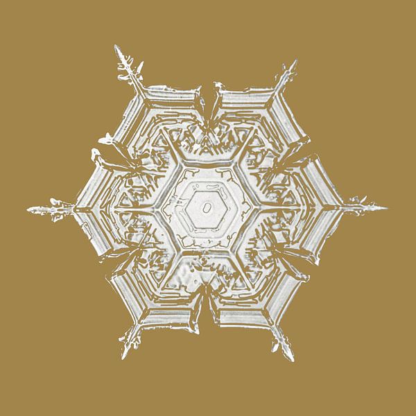 Crystal on ocher yellow by Mad Dog Art