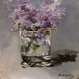 Sering in een glas - Édouard Manet van Mooie Meesters