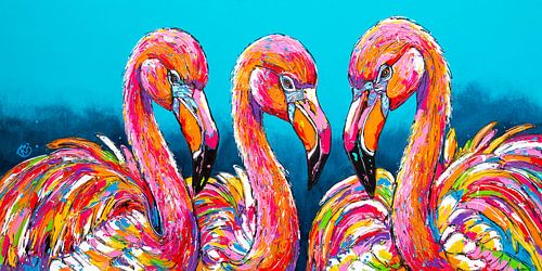 Flamingo's in kleur
