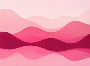 Roze Golven van Modern Collection