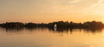 Sailboat in the setting sun on Paterswoldse meer by KB Design & Photography (Karen Brouwer)