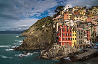 Riomaggiore in der Region Cinque Terre, Italien von Anges van der Logt Miniaturansicht