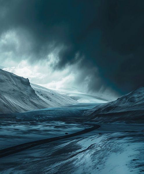 Norwegens Küstenlandschaft im Winter von fernlichtsicht