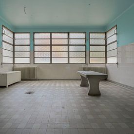 room in abandoned mortuary by Ivana Luijten