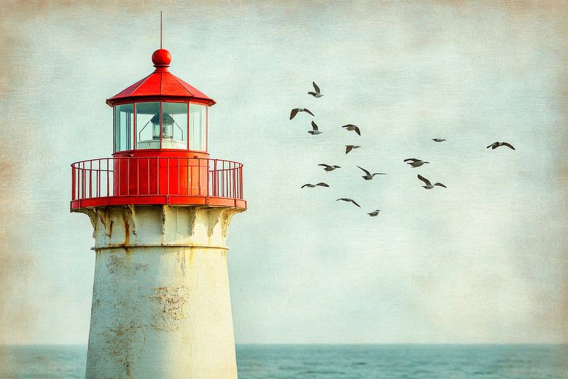 Leuchtturm am Meer von Poster Art Shop