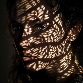 Licht-Portrait einer Frau von Poster Art Shop