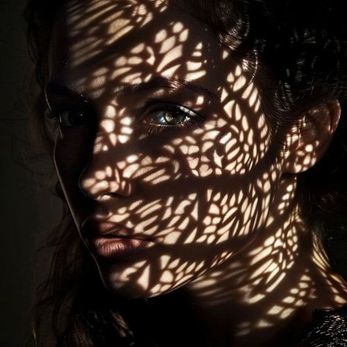 Licht portret van een vrouw