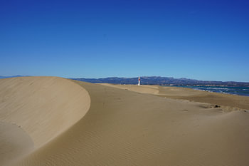 Sand dune at Platja del Fangar in Catalonia