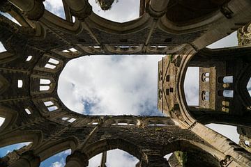 Schöne verfallene Abtei von Hambye, Normandie, Frankreich