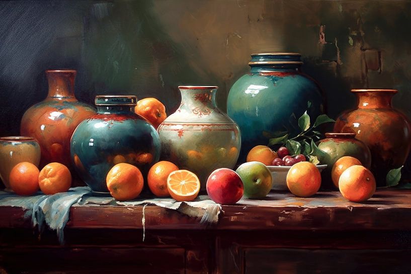 Still life with fruit. by AVC Art Studio