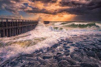 Autumn storm at the Dutch coast