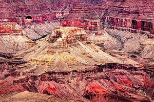 Natuurlijk wonder ravijn en rotsformaties Grand Canyon National Park in Arizona USA van Dieter Walther