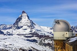The Gornergrat observatory and the Matterhorn by Henk Meijer Photography