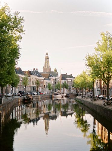 Ochtendlicht aan de Hoge en Lage der A, Groningen
