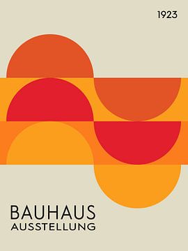 Bauhaus, orange waves van Hilde Remerie Photography and digital art