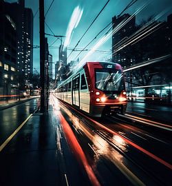 Street scene in the big city