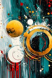 Abstraktes Design mit goldenen Akzenten von Art & Soul Creations