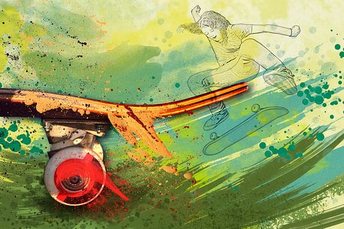 Sport ontmoet Splash - Skateboard - Skate Board