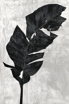 Silhouette de feuille de bananier I